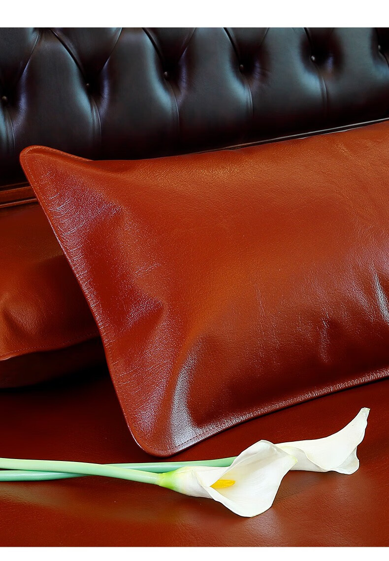 蓝牧金星级牛皮席牛皮凉席头层水牛皮18m床三件套头层牛皮席子夏季