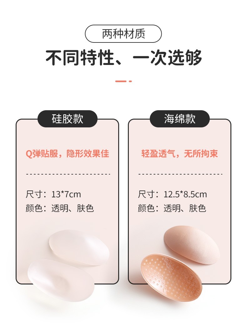 护肩神器隐形女生海绵西装假肩膀隐形加厚西服衣服美肩垫硅胶透明1对