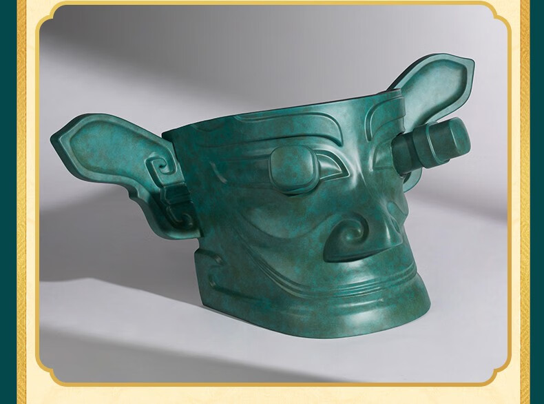 铜师傅 青铜摆件《三星堆青铜纵目面具》家居饰品桌面工艺品礼品 青铜