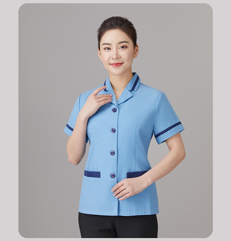 鲸熙帅jingxishuai保洁工作服男女夏装医院护工清洁工阿姨物业保洁服