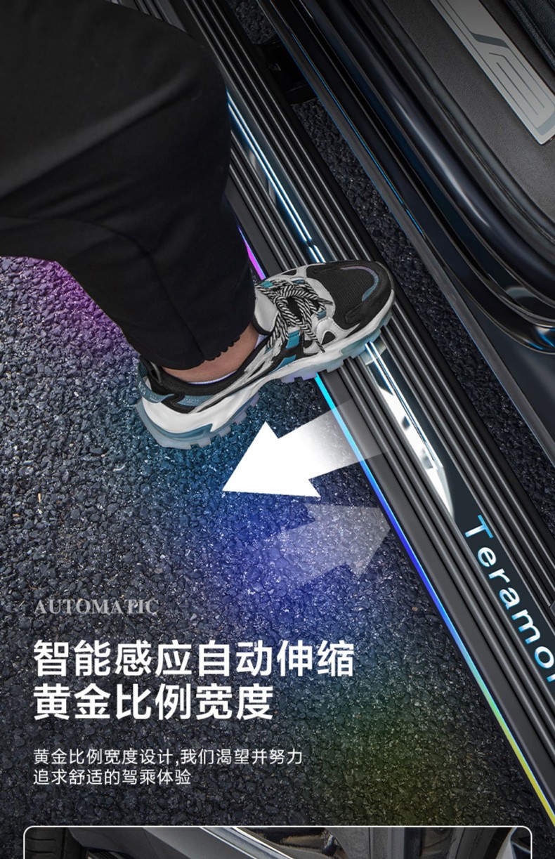 适用于2022新款奥迪q5宝马x5奔驰途昂凯 智能电动踏板【面板带灯】