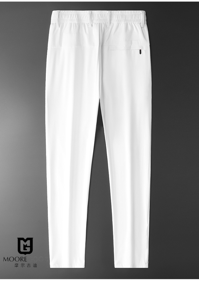 摩尔古迪mooregood休闲裤男新款冰丝裤子男士薄款桑蚕丝高端轻奢玉蚕