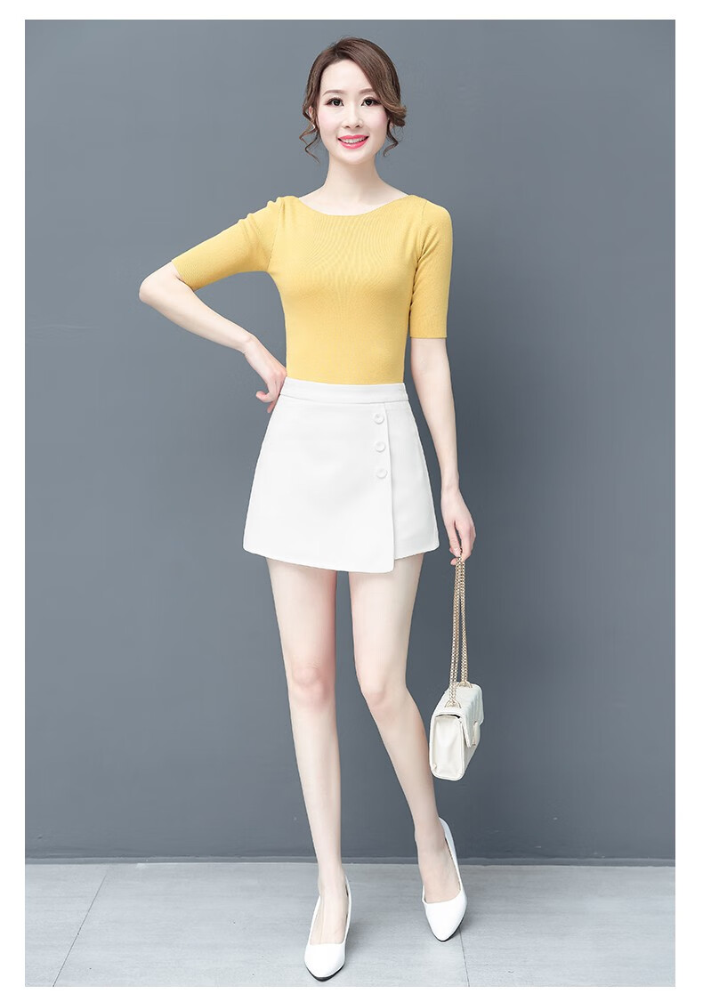 唐谜女装西装短裙裤女春秋夏季新款高腰显瘦小个子纯色短裤百搭裤裙