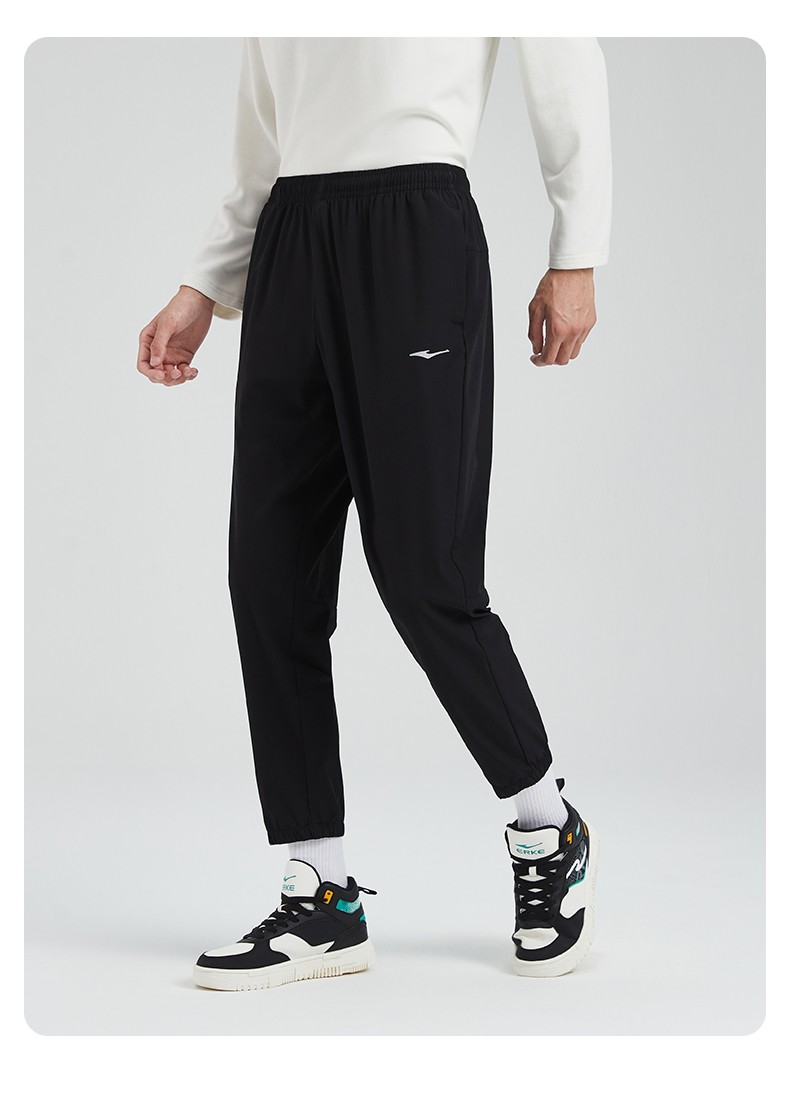 鸿星尔克男裤子时尚运动裤男士户外百搭长裤子宽松纯色潮牌logo简约