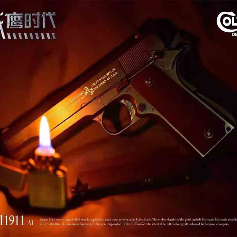战鹰zy2模型m1911金属玩具枪仿真模型枪1105军迷收藏冷媒动力zy1zy238
