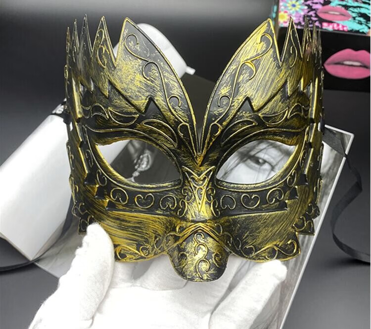 走秀个古风半脸面具男女抖音网红演化妆舞会道具做旧复古面罩喜嘉华