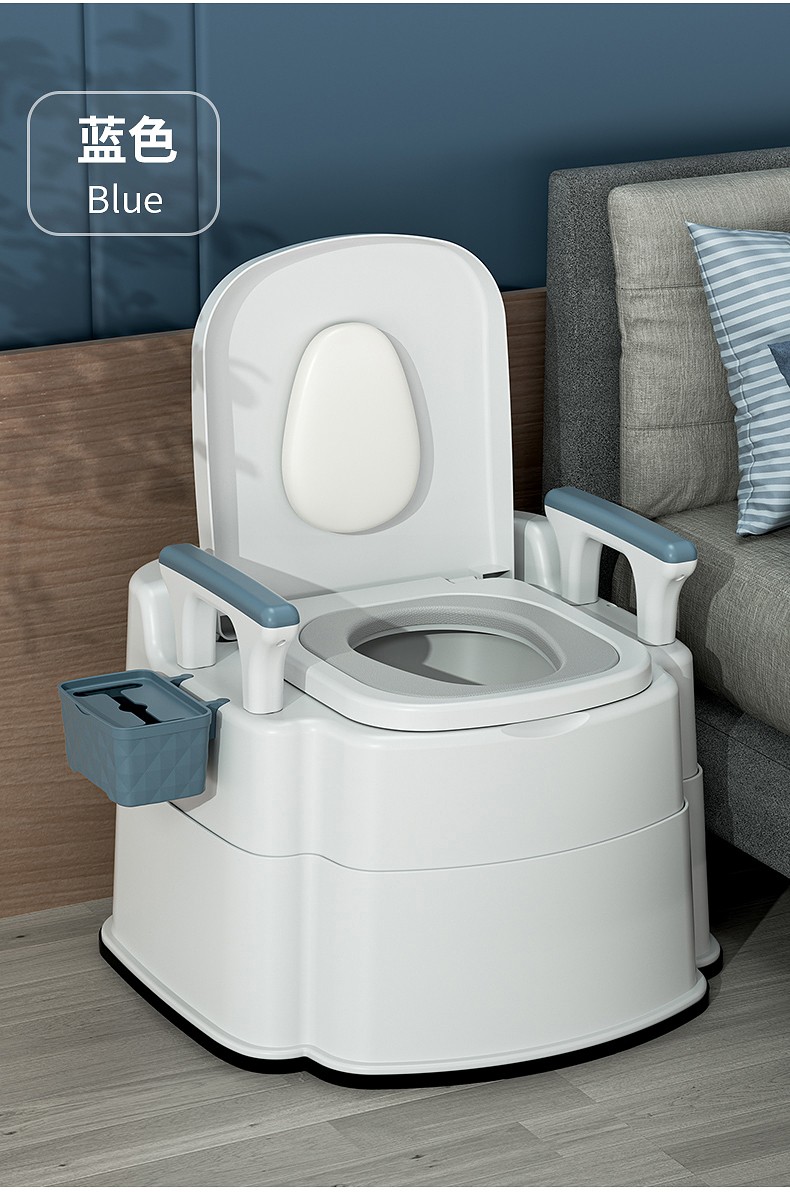 移动马桶老人坐便器家用老年防臭室内便携式马桶孕妇便盆成人坐便椅
