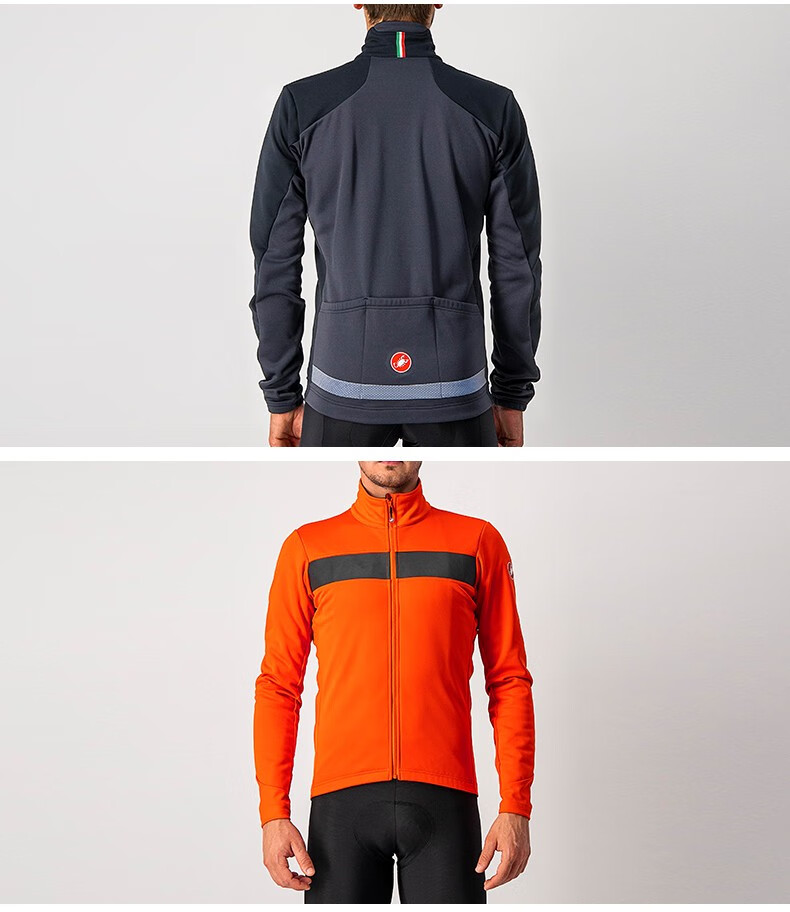 蝎子castelli男秋冬新款防风保暖竞赛长袖骑行服外套023红色s