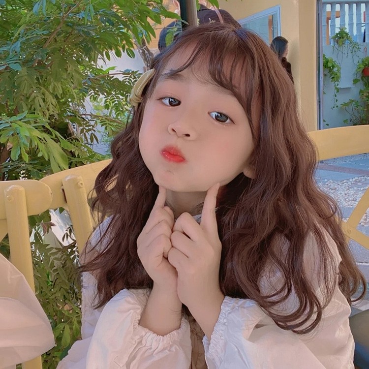 天使丝丝儿童假发女孩卷发大波浪宝宝拍照表演搞怪淑女长发全头套直发