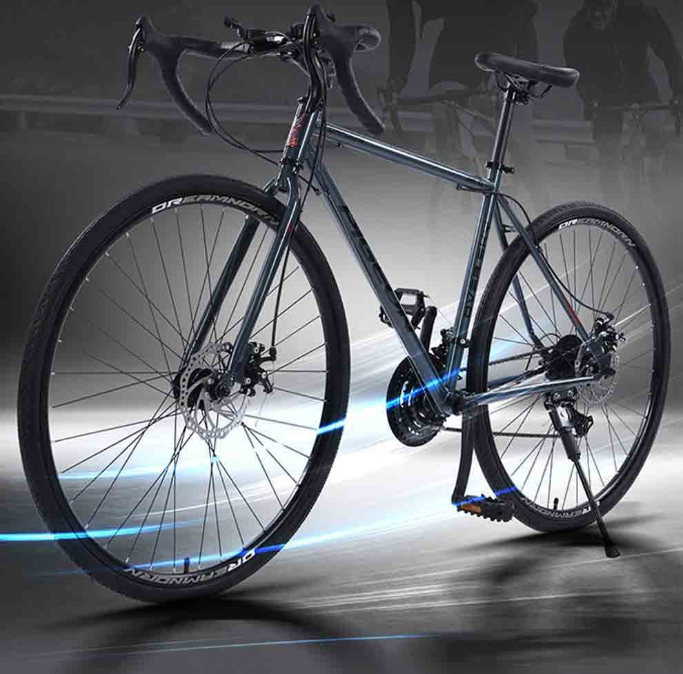 飞鸽公路车700c自行车26寸21速禧玛诺变速自行车碟刹弯把赛跑车男女