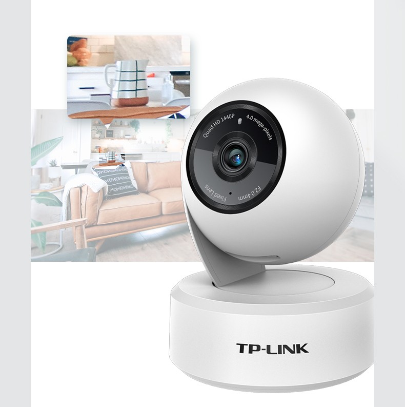 tp-link无线监控摄像头 400万云台360全景家用智能网络监控器摄像机