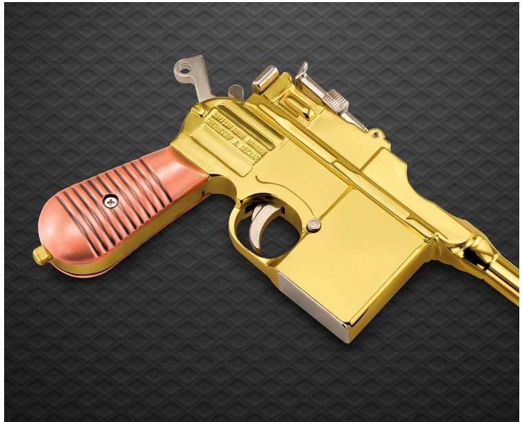 1205毛瑟驳壳枪玩具模型仿真合金枪全金属男孩抛壳手抢不可发射全金属