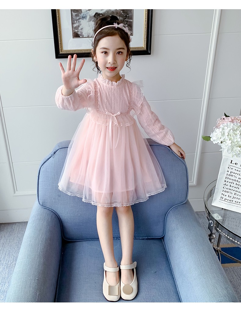 童妤童装女童连衣裙春秋装2022新款中大儿童韩版洋气长袖公主裙子女孩