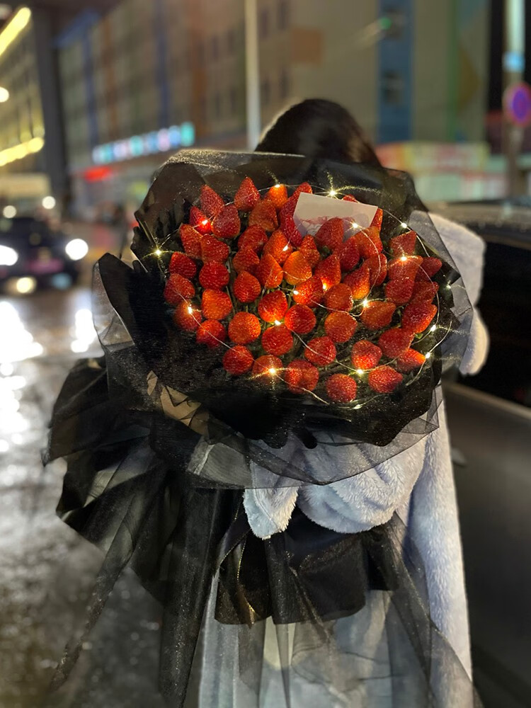 桔梗缘抖音草莓花束diy材料包装纸全套手工制作生日礼物男生送女友女