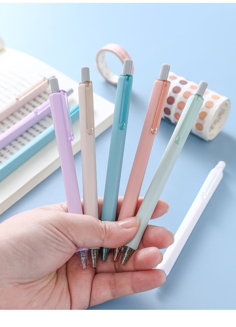 东米919黑笔按动中性笔黑色ins风日系高颜值简约学生用考试刷题笔05mm