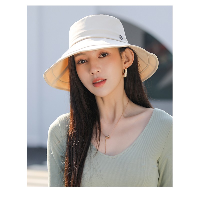 hephsoron轻奢品牌日本渔夫帽女士夏季防晒防紫外线遮阳帽遮脸出游