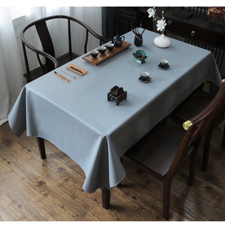 台布茶席茶台茶桌布垫子似锦柏林灰纯色款135180cm适用桌长120130cm