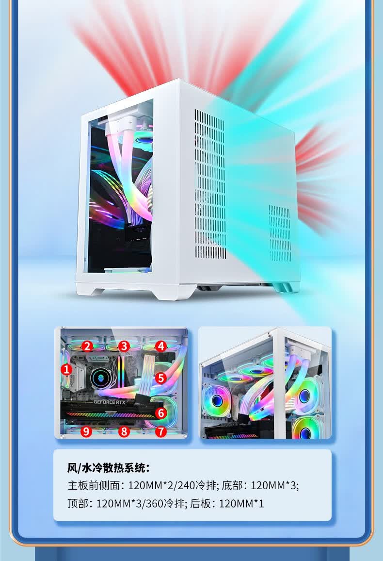 玩嘉 孤勇者雪白色电脑机箱台式机MATX海景房240/360水冷全侧透ITX桌面MINI暴风S920 孤勇者白色机箱【图片 价格 品牌 报价】-京东