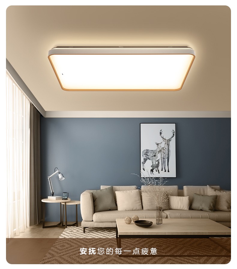 公牛客厅灯吸顶灯具灯套餐现代简约新中式北欧轻奢超薄套装主卧灯饰长