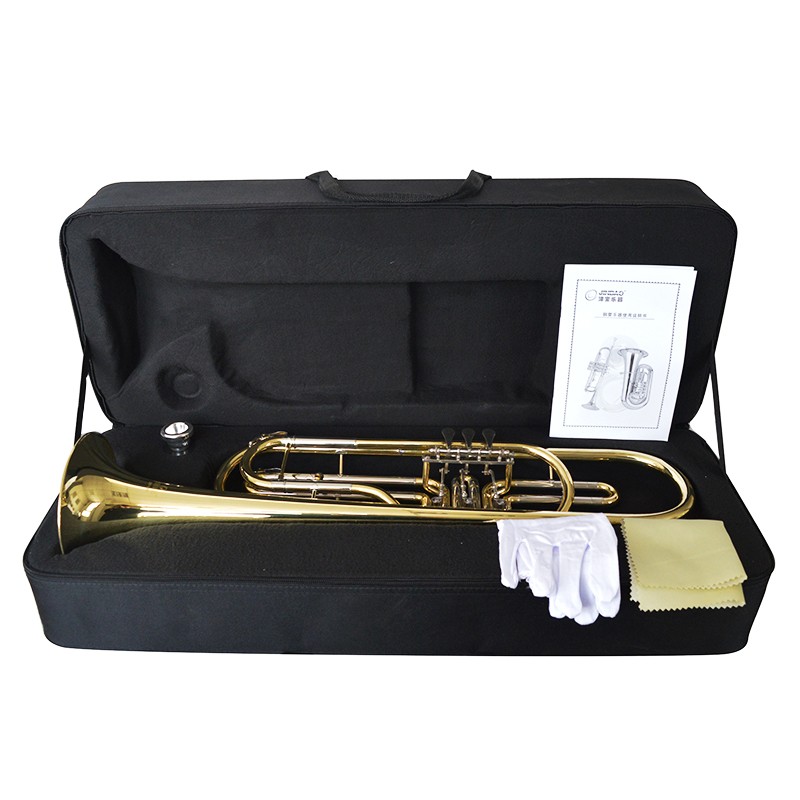 津宝乐器 低音小号 jbbt-1400 降b调 三扁键 转阀 漆金