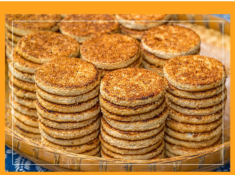 怀旧老味道重庆土麻饼椒盐冰糖味正宗四川芝麻饼传统手工糕点余府王