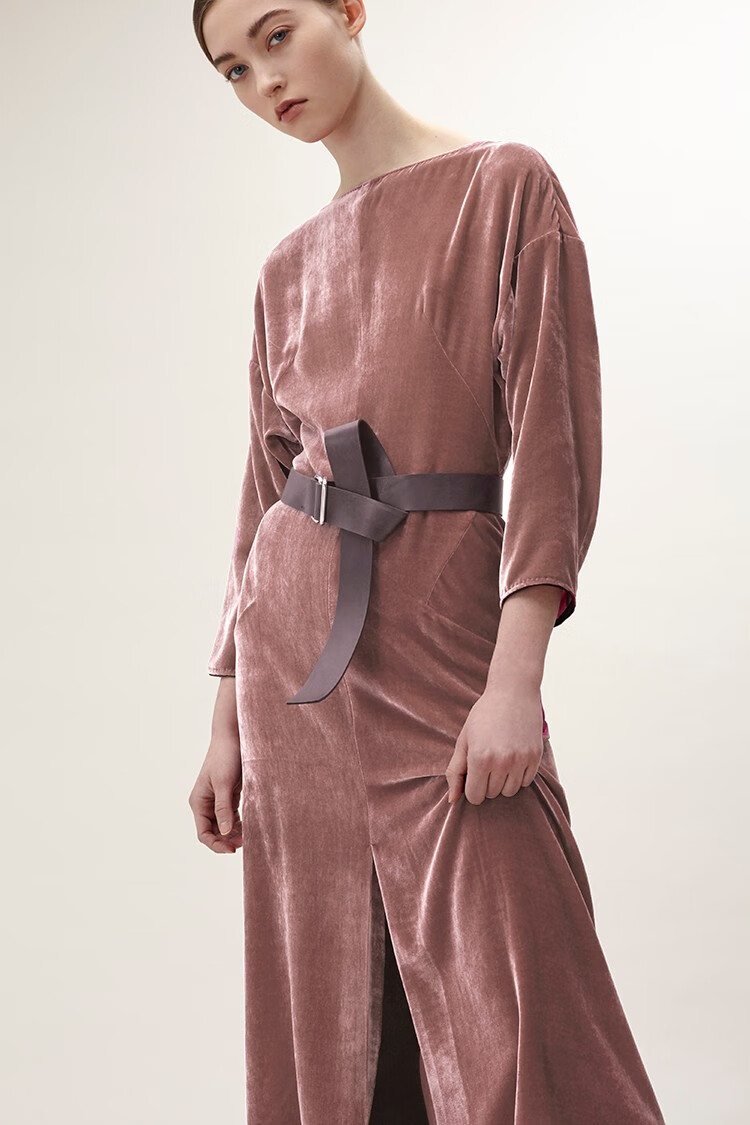 贝兰蓓儿 加厚真丝绒面料 纯色春秋乔其绒布料天鹅绒黑色桑蚕丝服装布