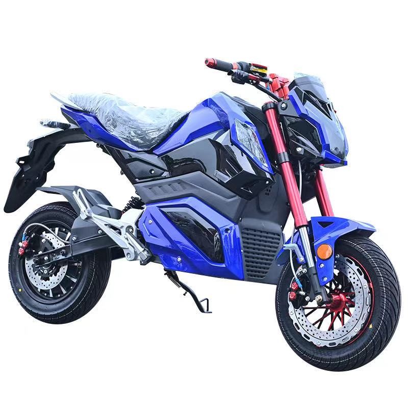 小猴子z6电摩m5小怪兽电瓶车中置电动车改装款成人酷车全部碟刹蓝色