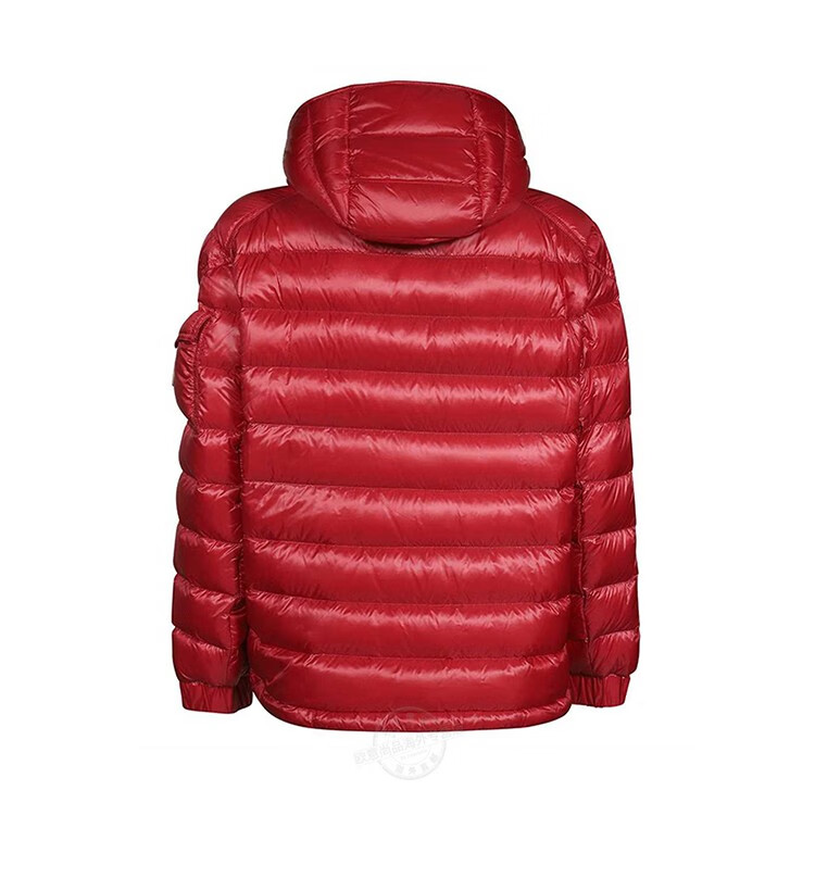 盟可睐(moncler) 蒙口dalles系列女士绗缝袖标连帽羽绒服 红色1a00004