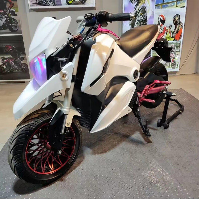 特价款小猴子电摩电动车摩托车m3m5成人72v高速大功率96v电瓶车 蓝白