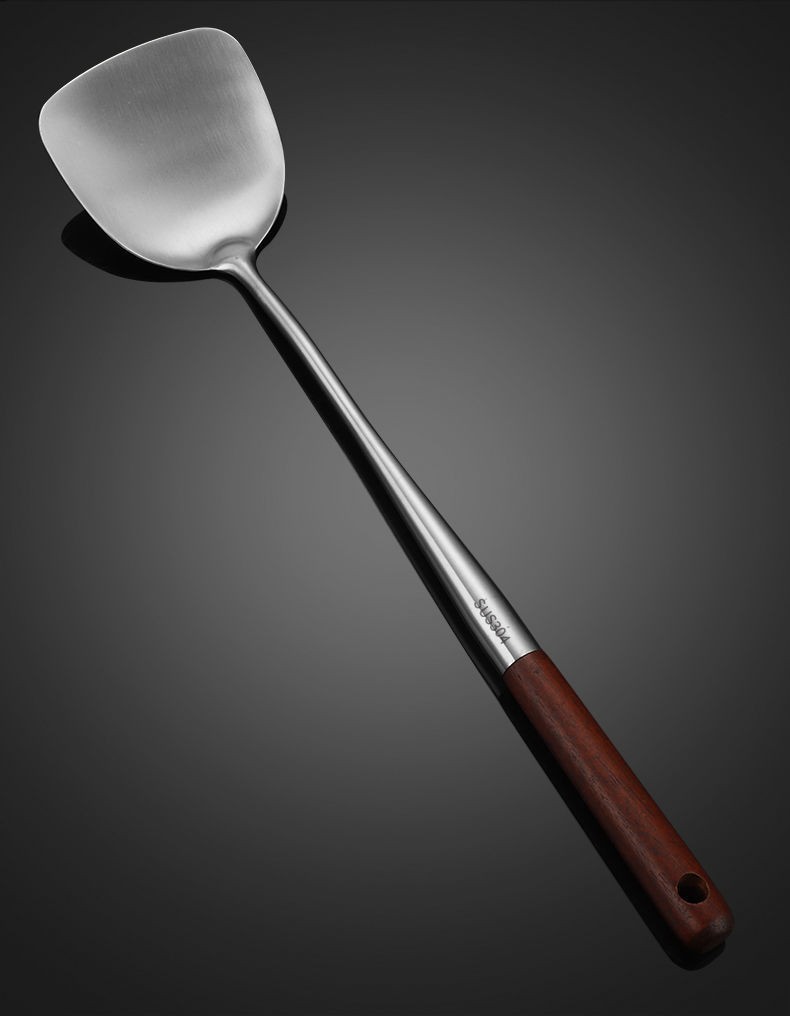 304不锈钢炒勺厨师专用勺铲套装长柄家用厨房炒菜汤勺锅勺子大号304