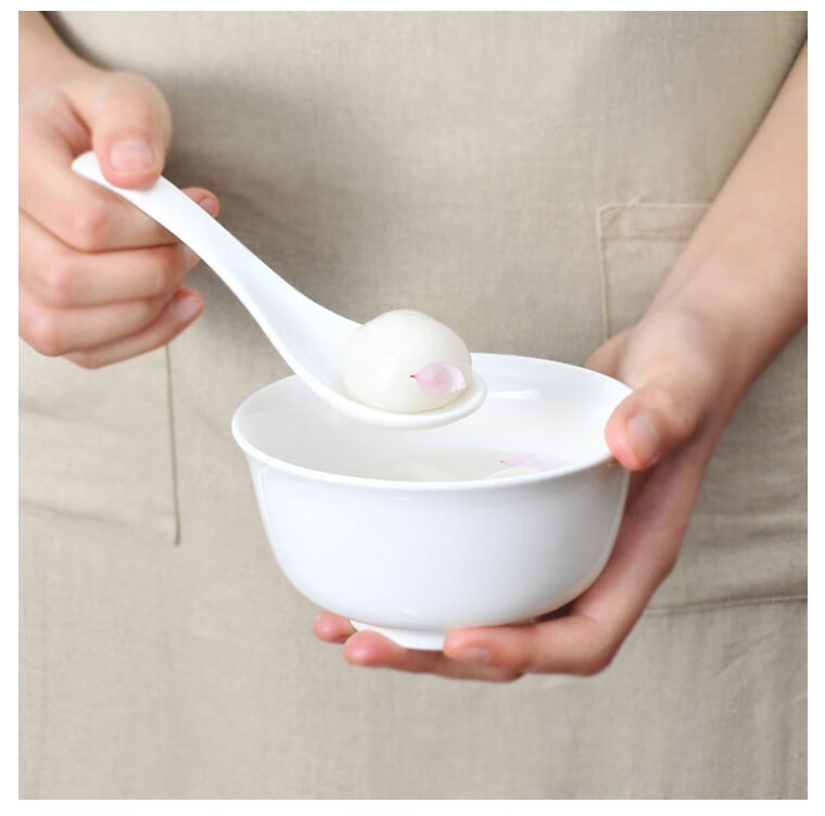 梵季(fanji) 多个装勺子瓷勺调羹小汤勺汤匙瓢羹陶瓷勺家用商用酒店