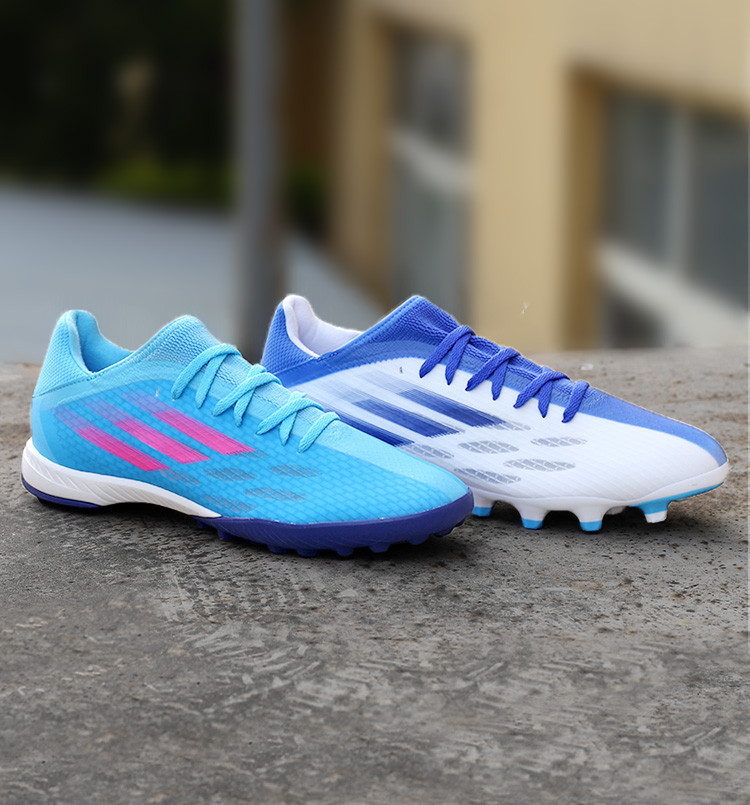 adidas阿迪达斯xspeedflow3tf碎钉x中端成人足球鞋男gw7508白靛蓝mg短