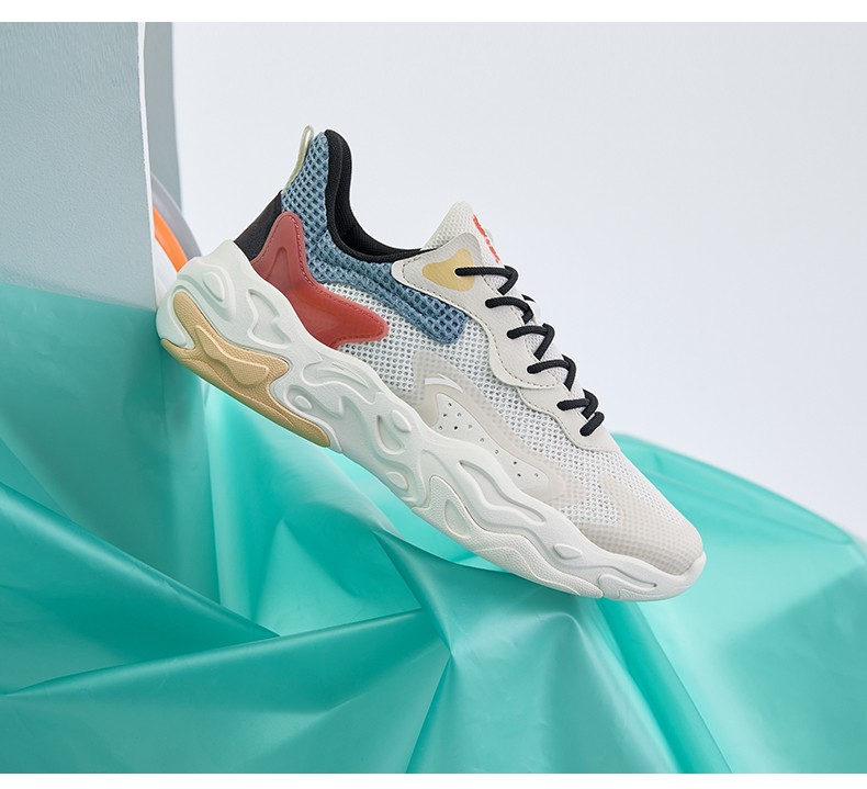 安踏破茧 休闲鞋男鞋2022秋季新款厚底增高透气老爹鞋112228861 -2