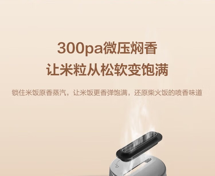 美的（Midea）智能电饭煲 3L电饭锅家用商用厨房柴火饭多功能复合内胆小型迷你快速煮饭不粘锅2人-6人大容量煮粥 行业TOP高性价比 | 3升6大智能菜单 3L