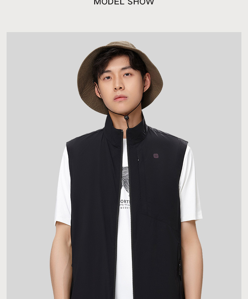 诺诗兰男士背心2022年春夏新款户外防晒防泼水弹力运动马甲坎肩nvtch5