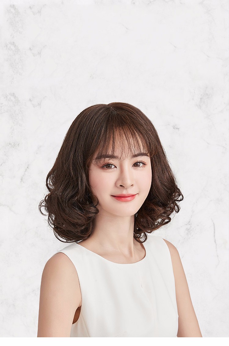 假发女中长卷发妈妈长卷发型中老年发套全真发全头套真人发丝自然色