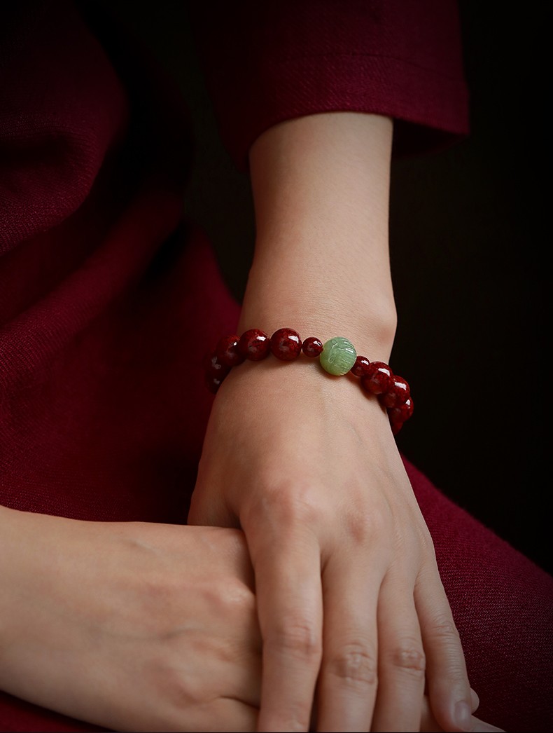 范嘉伦vancalen和田玉貔貅朱砂手串天然朱砂男女手链十二生肖本命佛珠