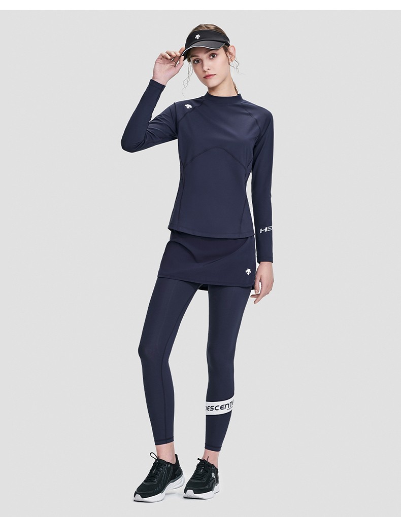 descente迪桑特 womens training 女子 运动紧身衣 d2132tco30 藏青色