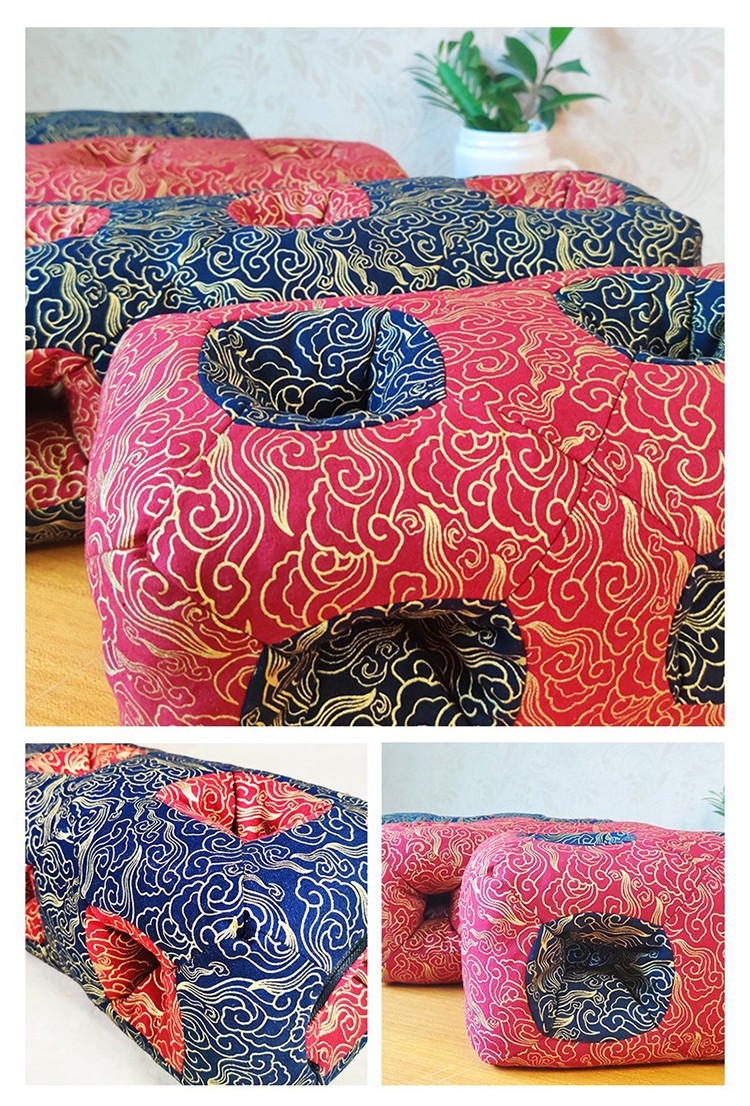 禧愿颈椎枕头玲珑枕六孔耳枕多孔不压耳朵冬季记忆14孔棉质祥云蓝红