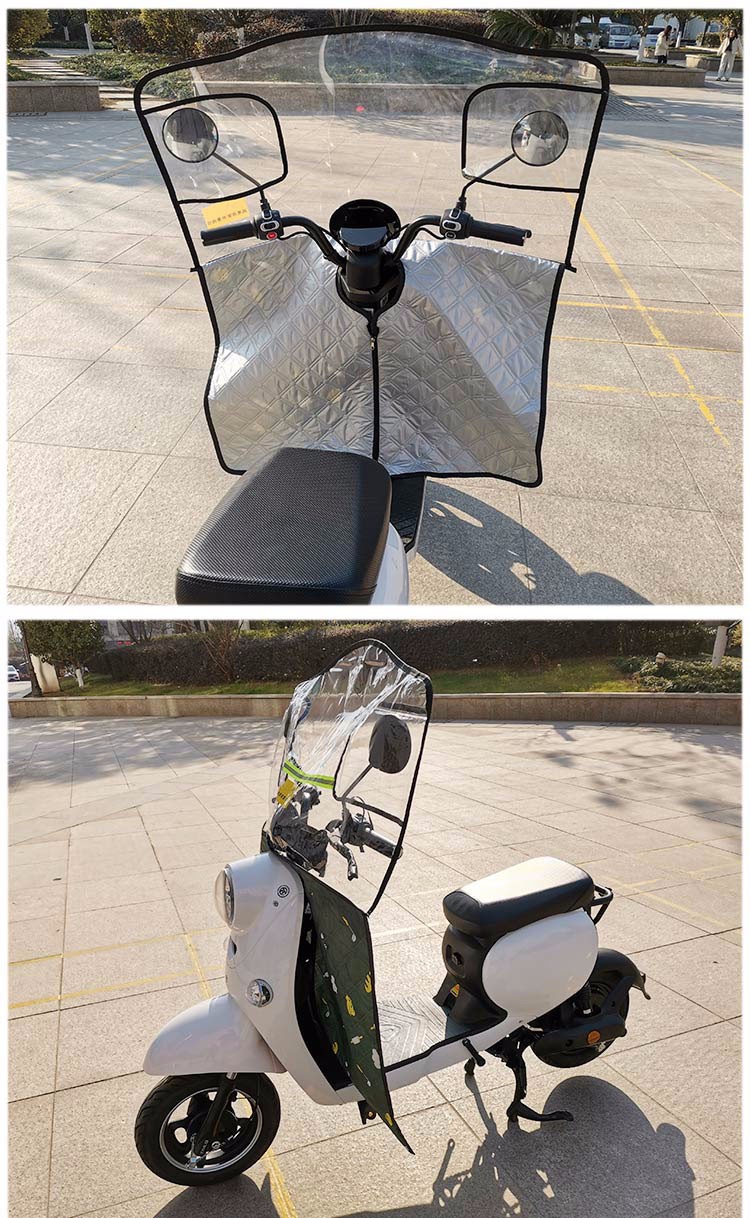 电动车电瓶车挡风板透明膜加长前挡雨防风板冬季防雨摩托车挡风罩硬胶