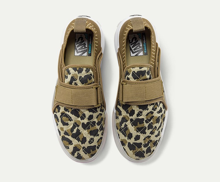 vans范斯官方 舒适一脚蹬豹纹印花男鞋女鞋板鞋运动鞋 棕色/豹纹 36