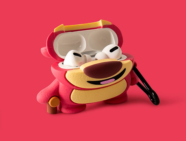 套pods2硅胶软壳防摔创意卡通情侣款苹果airpods12代通用黑色卡通龙