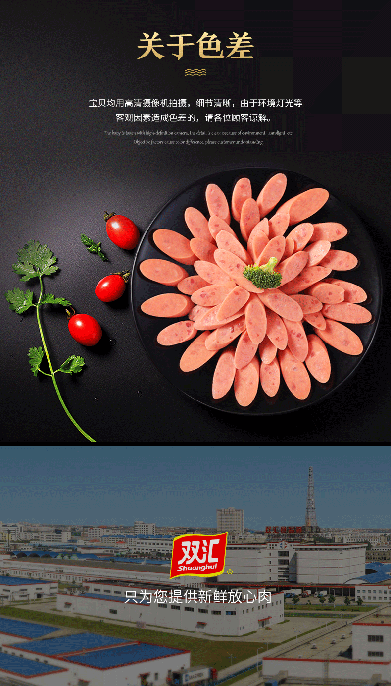 双汇火腿肠大肉块香肠30g8支240g袋大肉块30g8支10袋