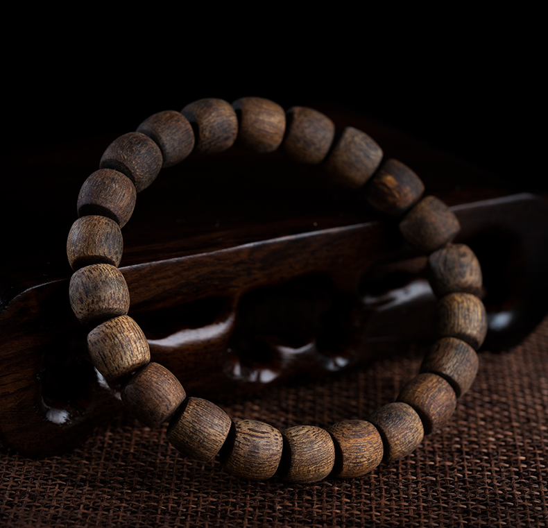 芽庄沉香奇楠手串 满油沉水级随形原创棋楠手链男女 黄奇楠9mm【重约