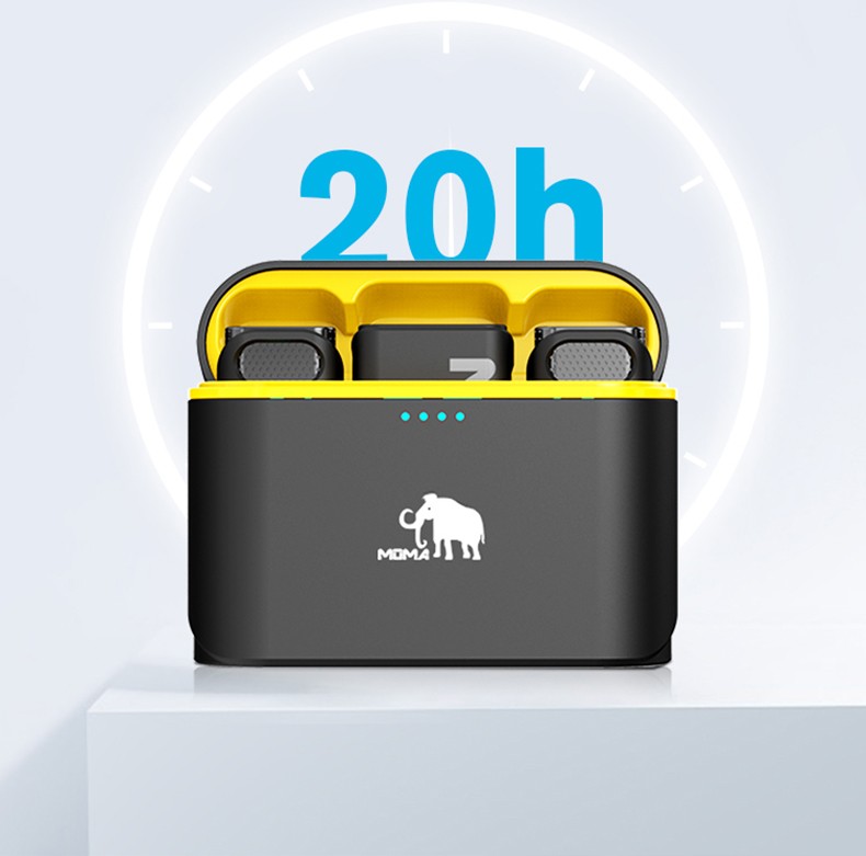 无线麦克风猛犸lark m1小蜜蜂领夹麦克风一拖二户外直播采访录音手机