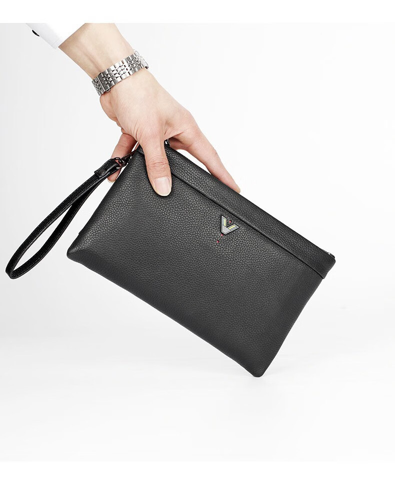 sznr轻奢品牌奢侈品男包新款真皮商务男士手包休闲时尚大容量手拿包头