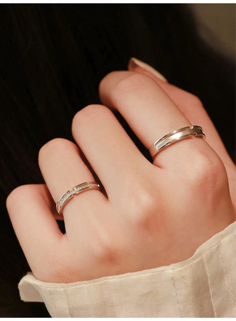 法卡曼轻奢品牌共渡爱河情侣戒指女男一对戒时尚饰品简约气质活口送