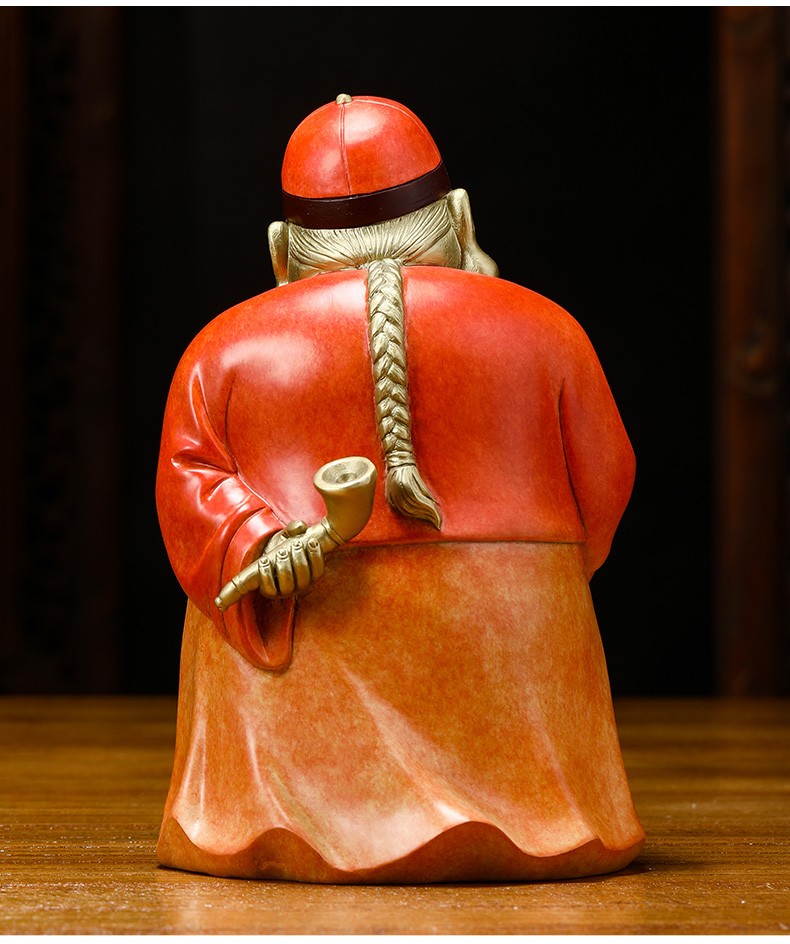 客厅玄关酒柜装饰品 送朋友开业乔迁礼品老板办公室桌面摆设 地主老财