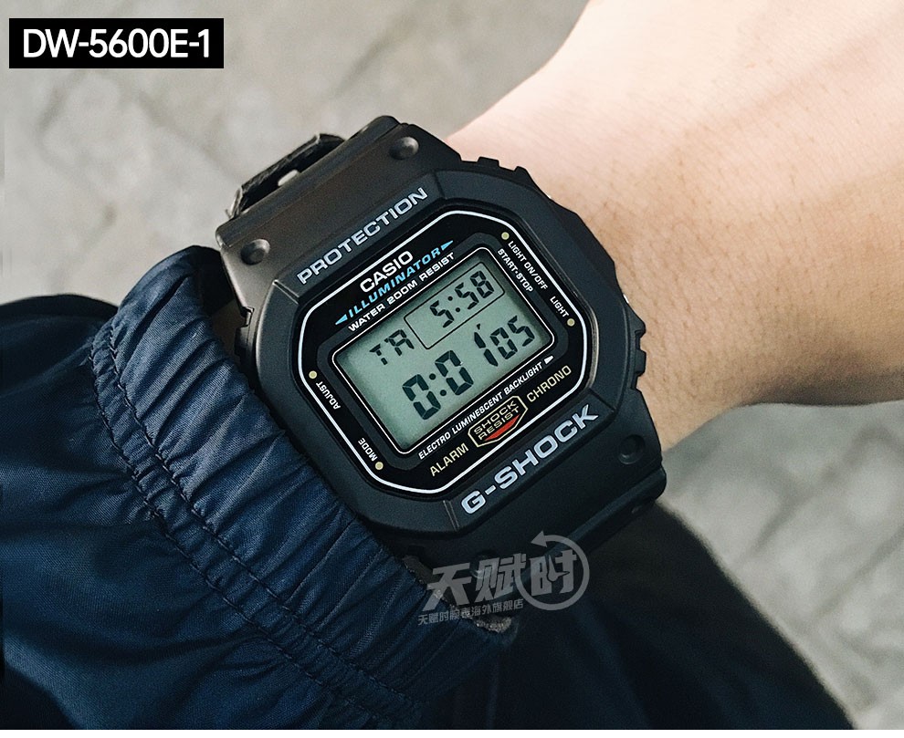 新款头文字d小方块gshock复古时尚潮流防水运动男表经典款dw5600e1