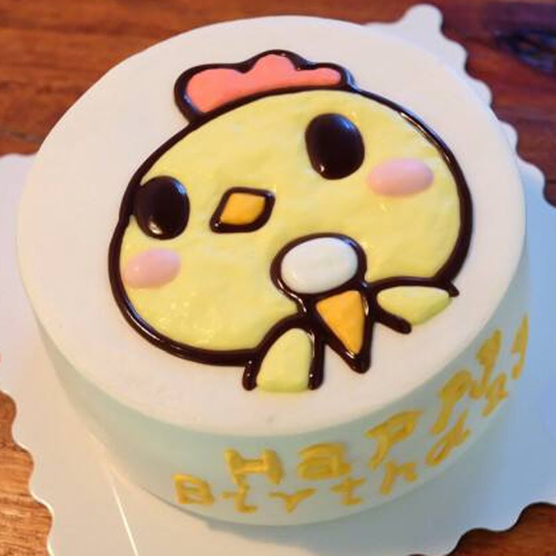 卡通儿童蛋糕生肖鸡生日蛋糕同城配送南昌深圳广州天津重庆北京蛋糕店